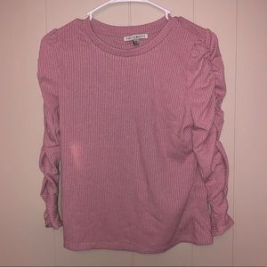 Pink Ruffled Long Sleeve